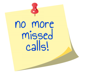 No more missed calls sticky note