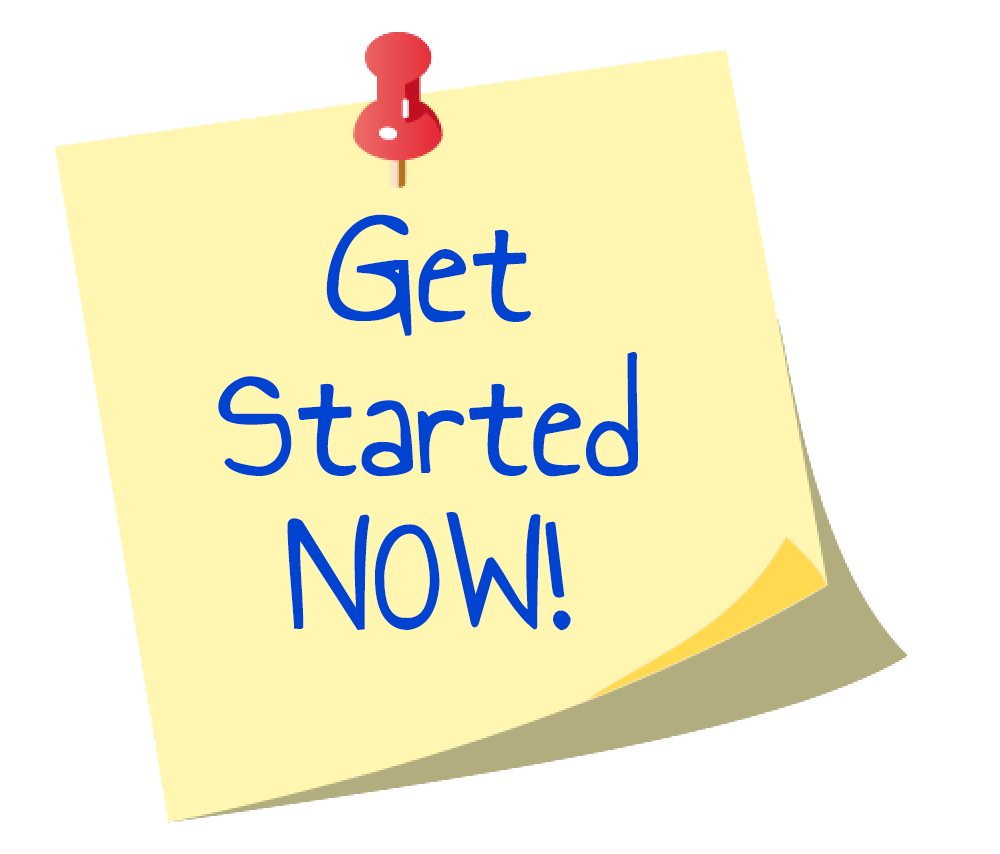 Get Started Now sticky note